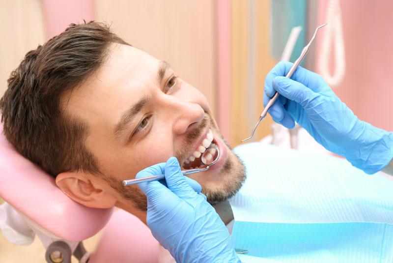 a dental implant patient preparing for dental implant surgery.
